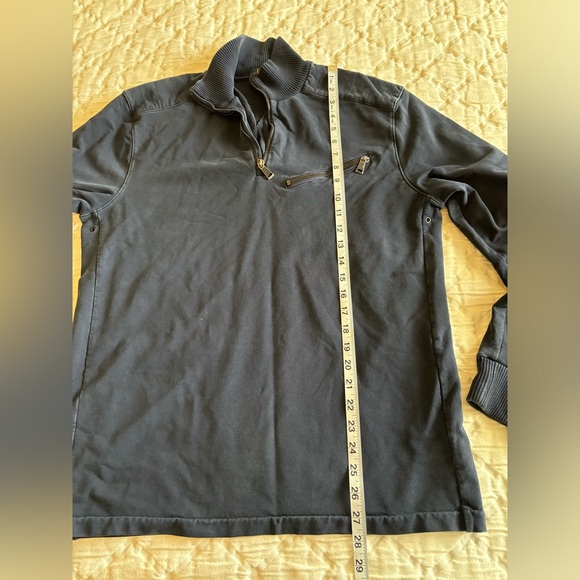 Polo Ralph Lauren Men’s L Navy Long Sleeve 1/4 zip Pullover Sweater - Picture 12 of 12